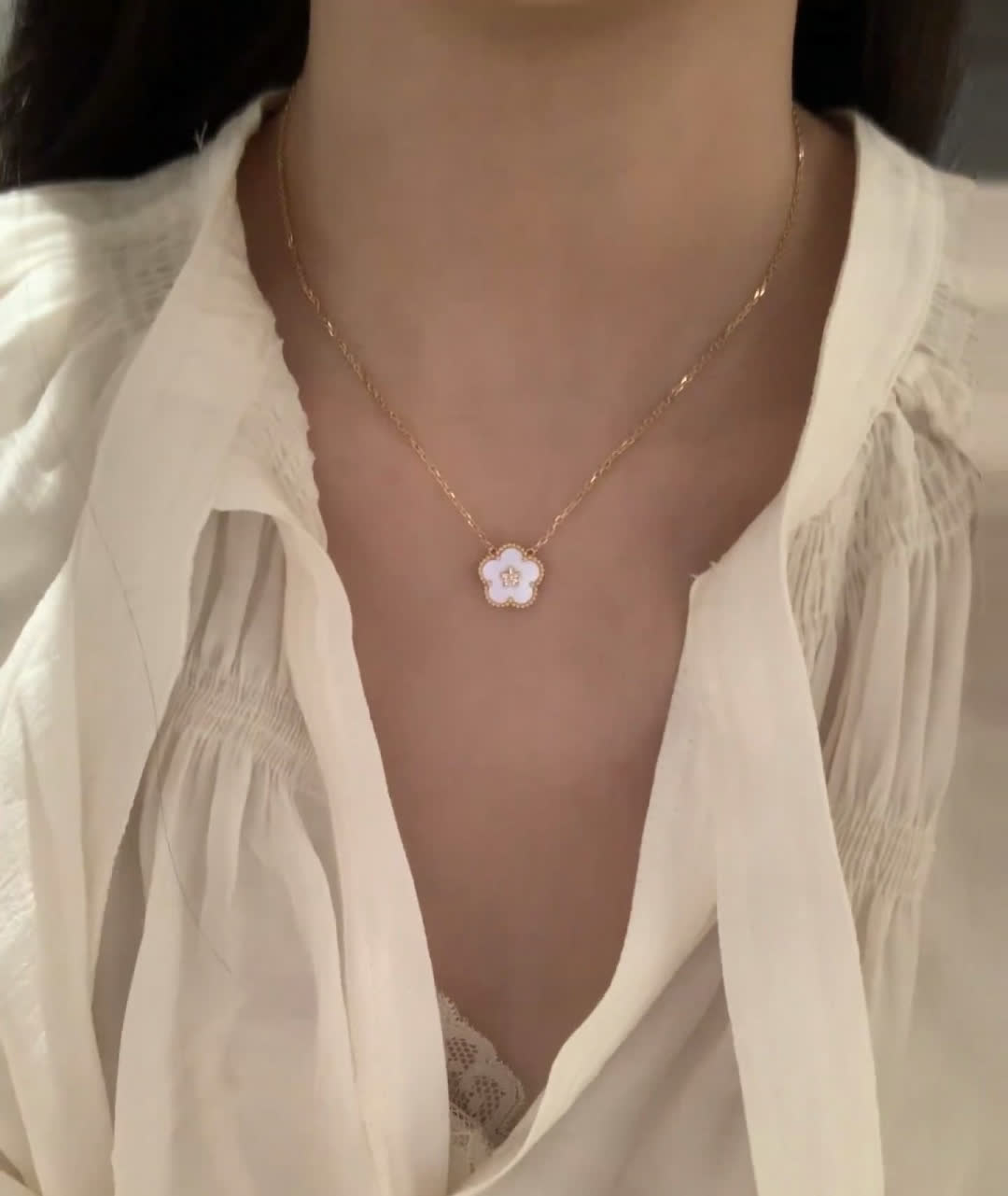 Van Cleef & Arpels Alhambra Ladybug and Cloisonné Gold Necklace